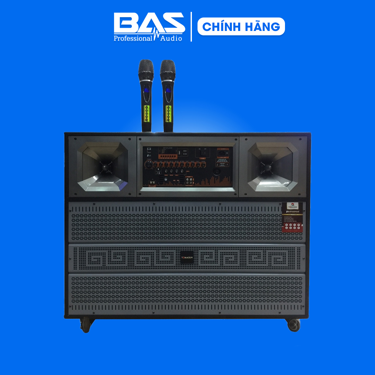 Loa karaoke di động 2 Bass 40 Tomasun TMS-2B40Plus, công suất 300W
