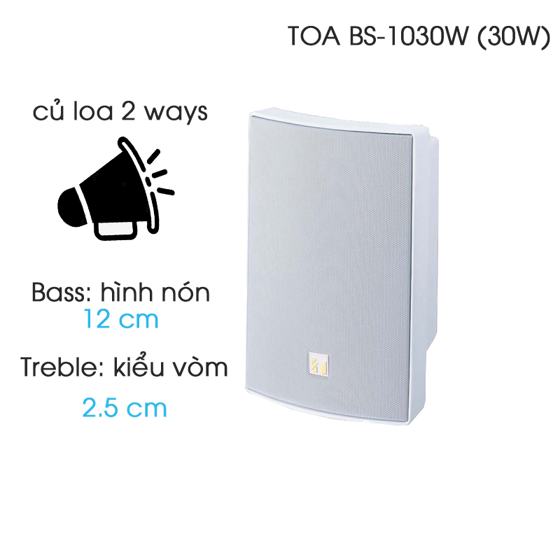 Loa hộp thông báo công suất cao TOA BS-1030W (30W)