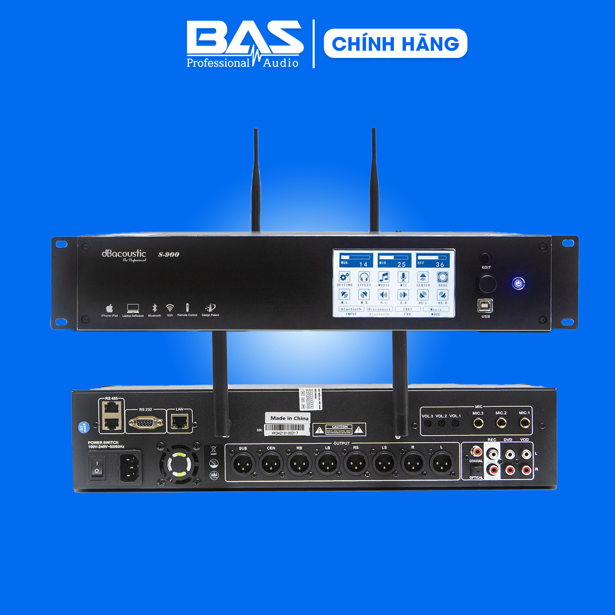 Vang số dBacoustic DB S900 tích hợp bluetooth, wifi dùng cho dàn âm thanh chuyên nghiệp