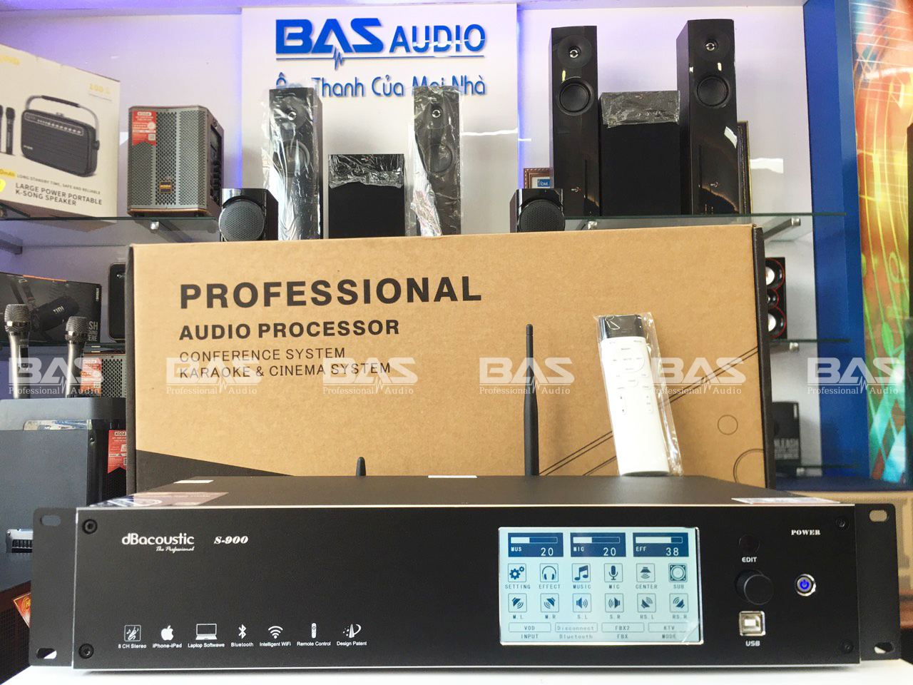Vang số dBacoustic DB S900 tích hợp bluetooth, wifi dùng cho dàn âm thanh chuyên nghiệp