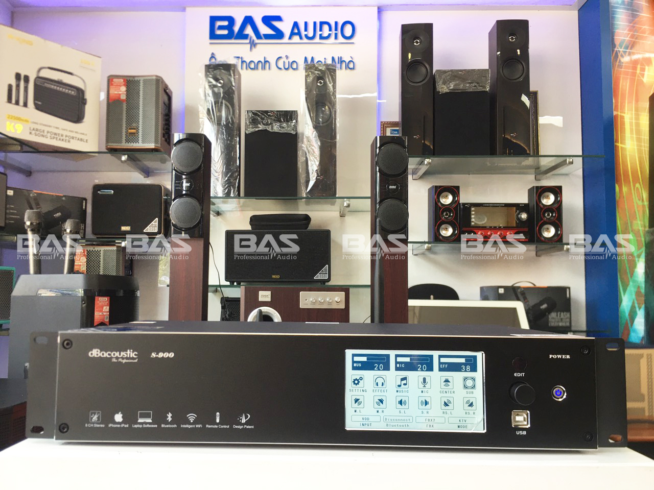 Vang số dBacoustic DB S900 tích hợp bluetooth, wifi dùng cho dàn âm thanh chuyên nghiệp