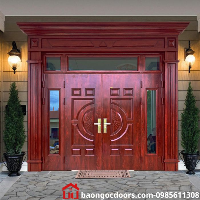 CỬA THÉP VÂN GỖ NHẬP KHẨU TẠI TUYÊN QUANG | Bảo Ngọc Doors