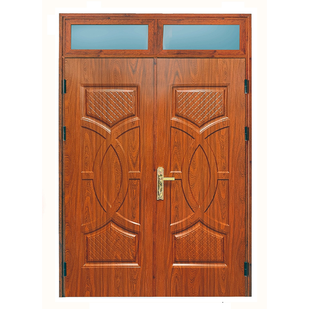 Mẫu cửa nhôm giả gỗ 2 cánh BN04