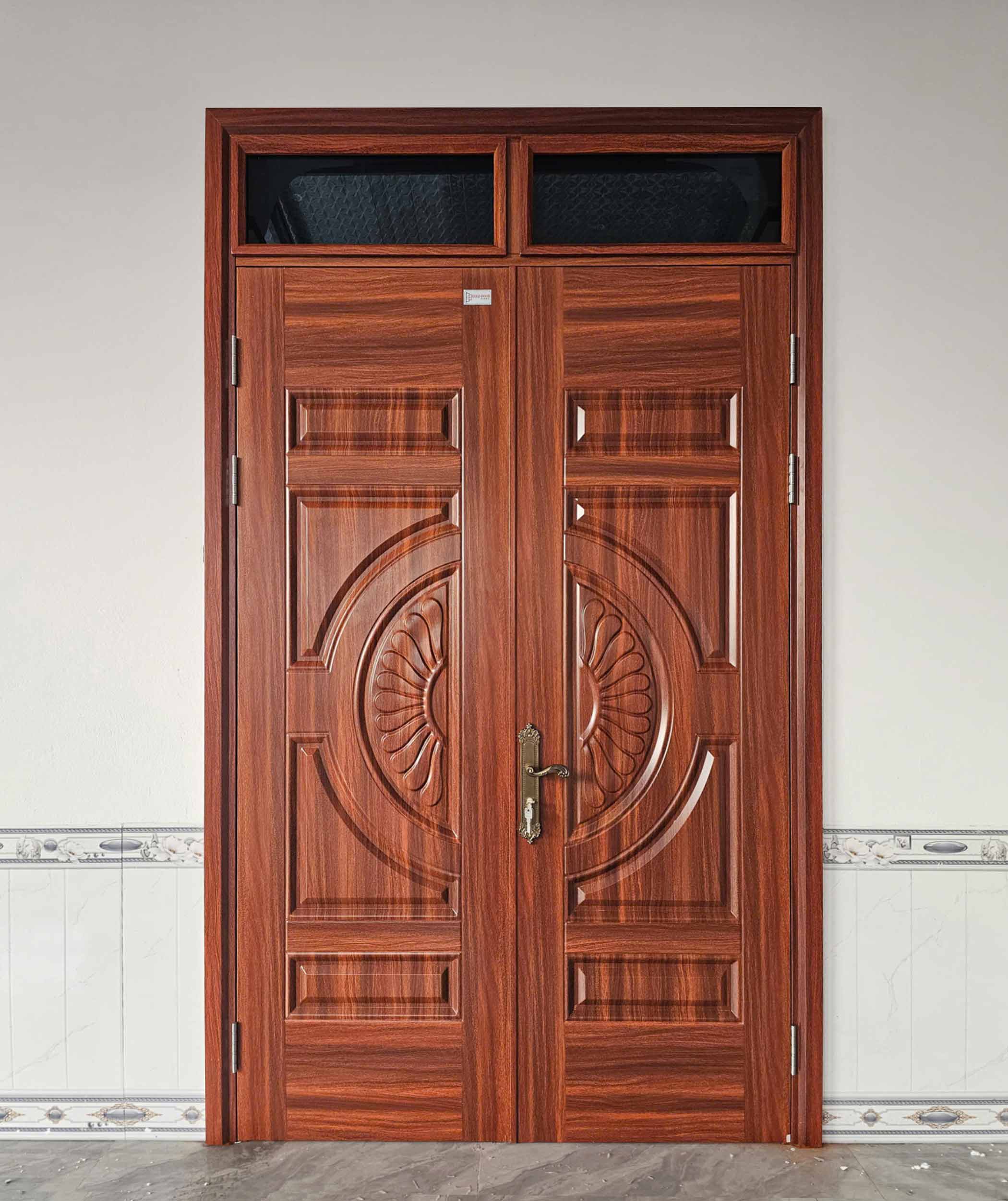 Cửa thép 2 cánh huỳnh hoa cúc