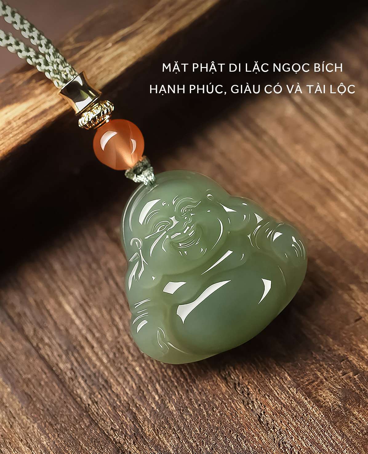 Mặt Di Lặc ngọc bích