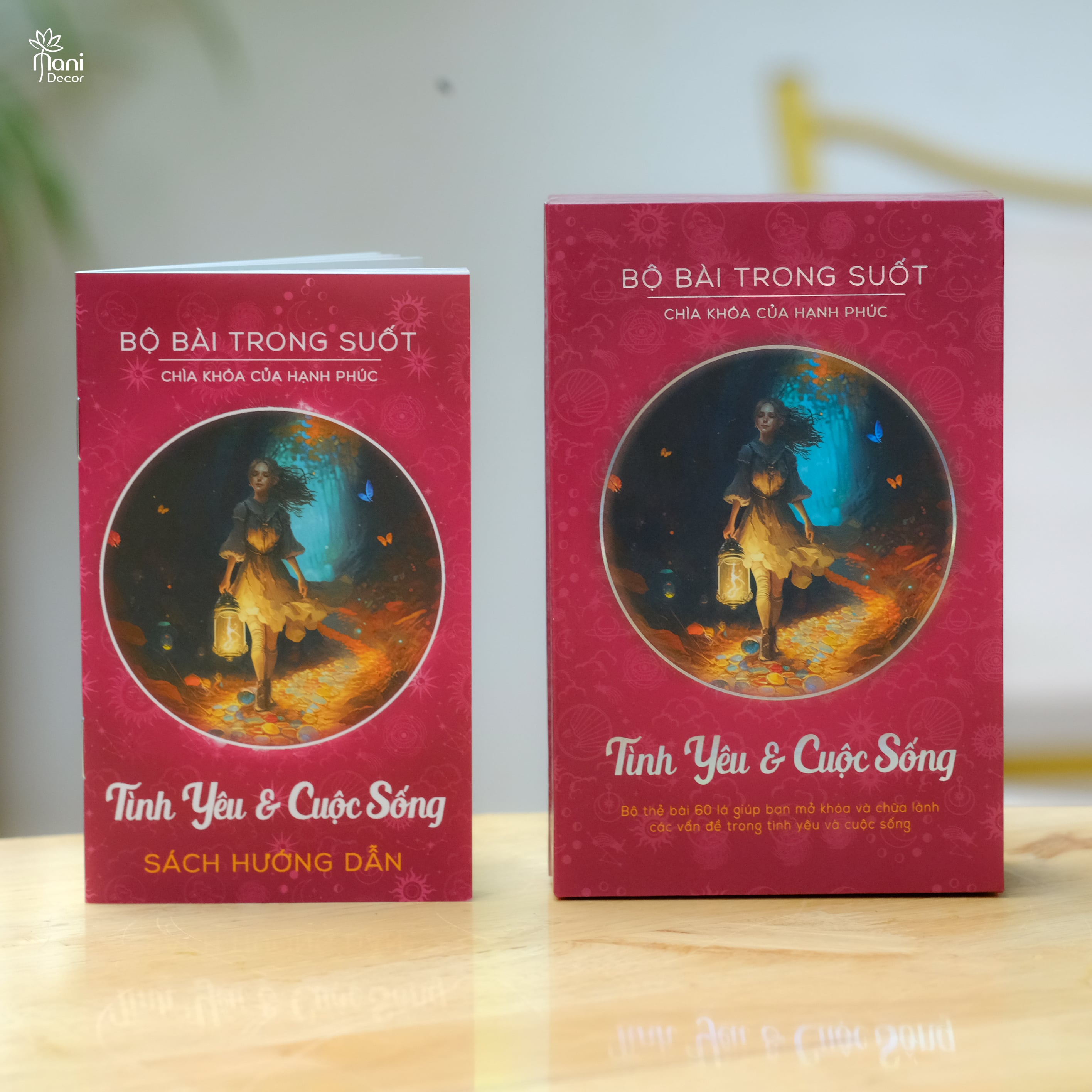Bộ bài Trong Suốt - Bộ Chữ Om màu Xanh