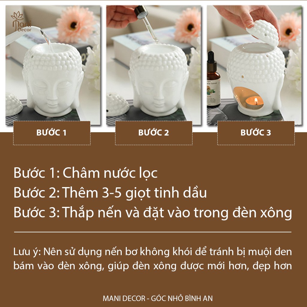Đèn xông tinh dầu hình Phật