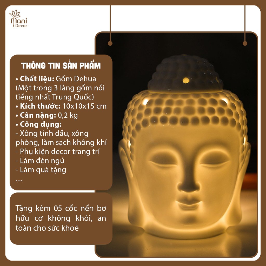 Đèn xông tinh dầu hình Phật