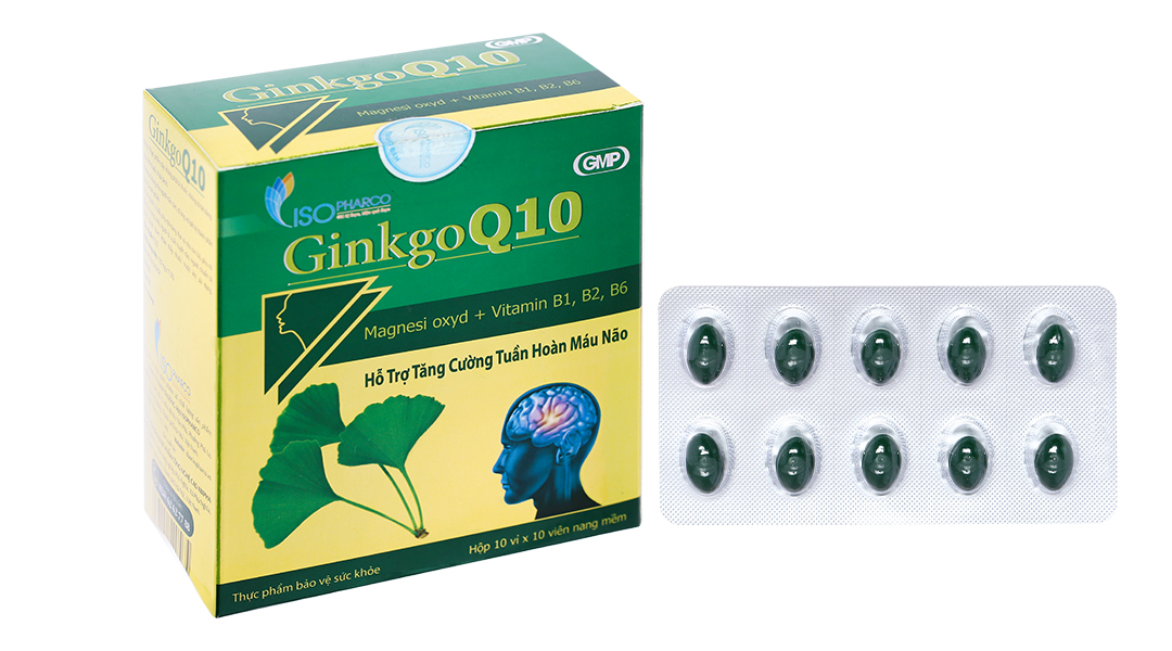 BỔ NÃO GINKGO Q10 H/100V - ISOPHARCO