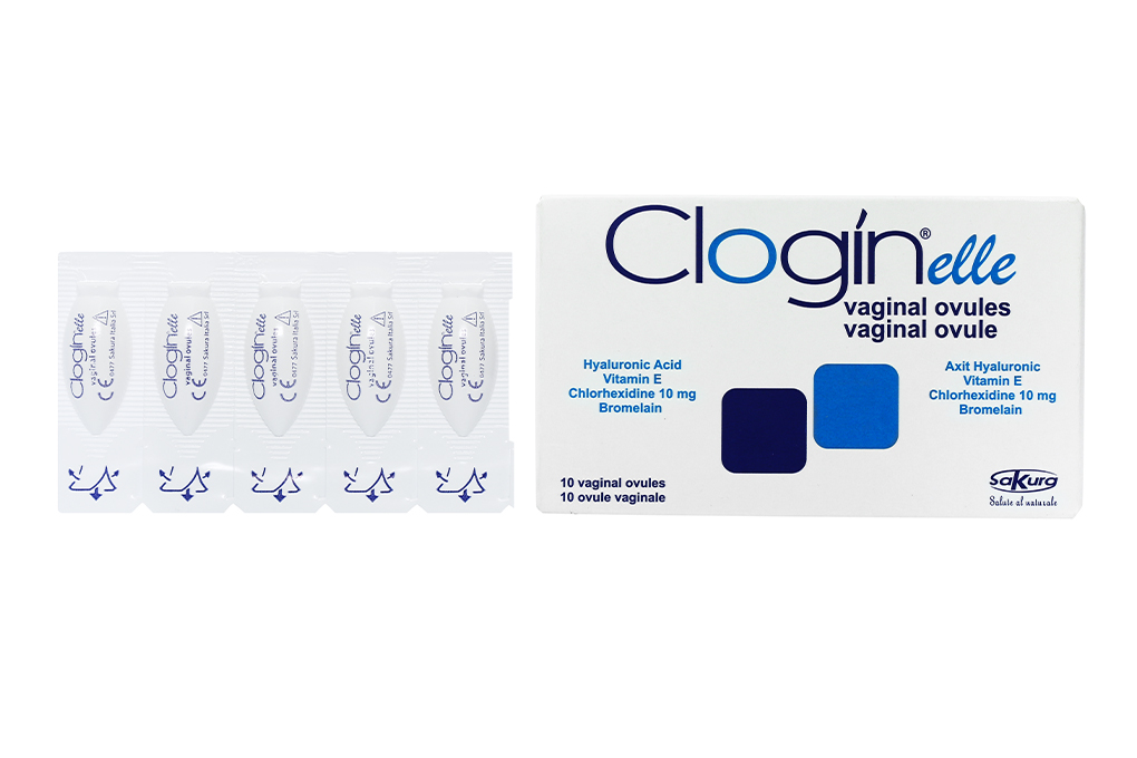 VIÊN ĐẶT PHỤ KHOA CLOGIN ELLE VAGINAL OVULES H/10 VIÊN - Ý