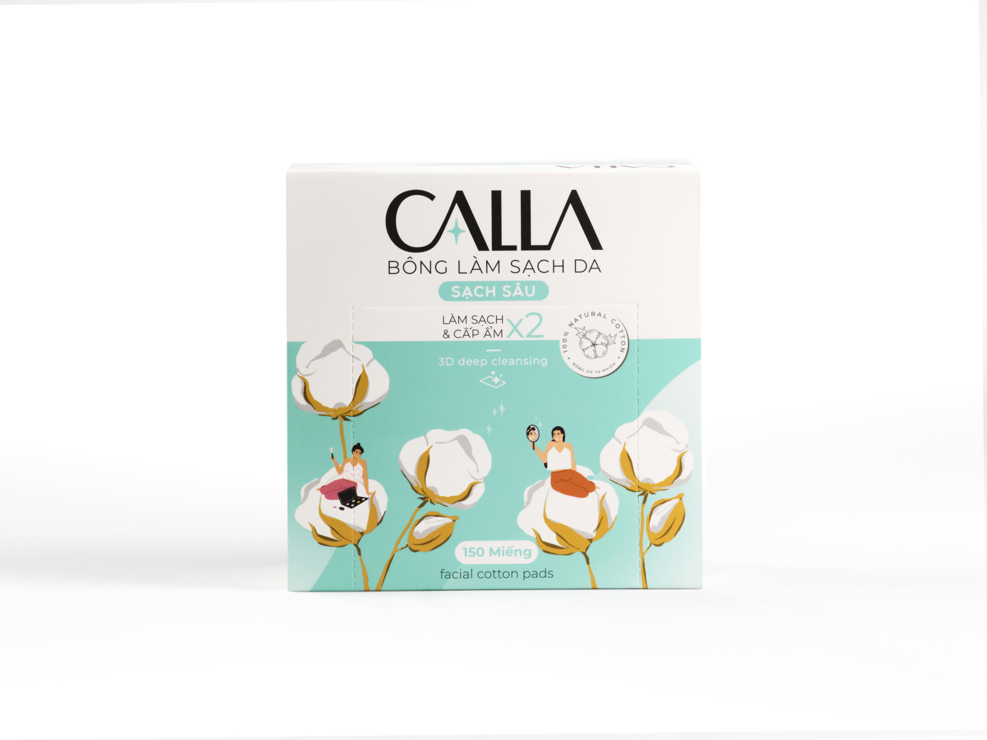 BÔNG TẨY TRANG CALLA H/150M - BẠCH TUYẾT