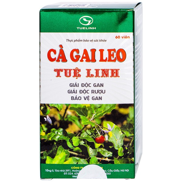 HỖ TRỢ GIẢI ĐỘC GAN, BỔ GAN, MÁT GAN-CÀ GAI LEO TUỆ LINH 60 VIÊN