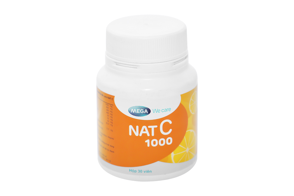 VIÊN NAT C 1000MG HỘP 30 VIÊN TĂNG SỨC ĐỀ KHÁNG - MEGA