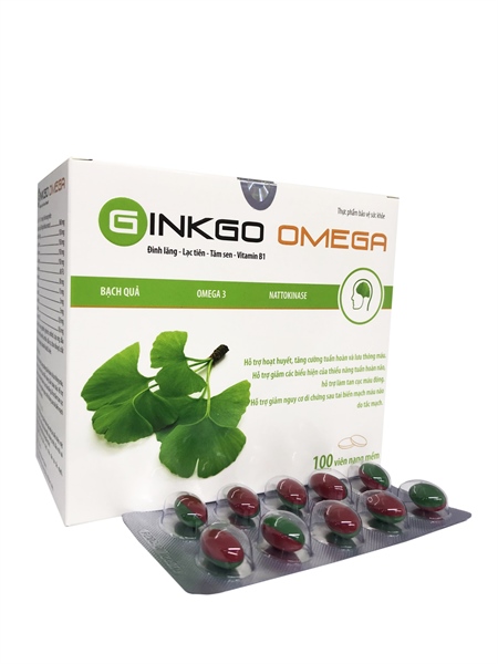 BỔ NÃO GINKGO OMEGA 3 HỘP 100V- DP GOLDCARE