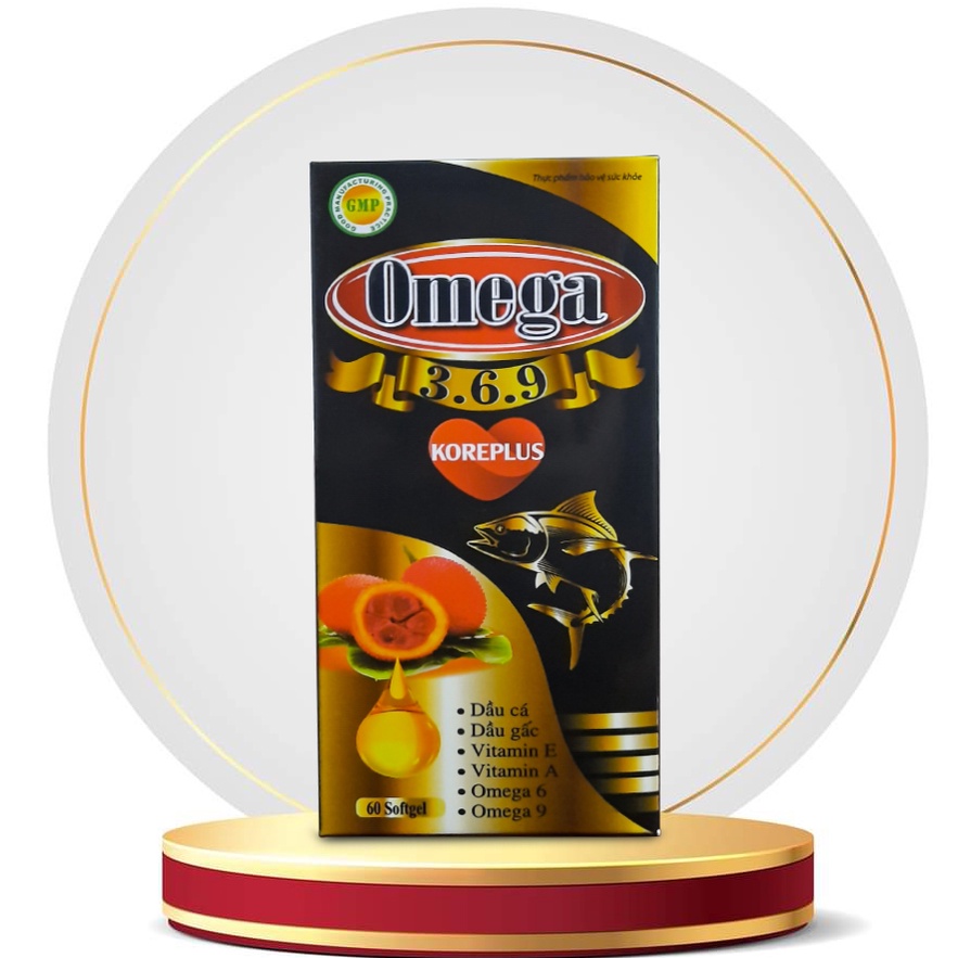 VIÊN UỐNG BỔ SUNG VITAMIN  LÀM ĐẸP DA, CHỐNG LÃO HÓA, BỔ MẮT, TỐT CHO TIM MẠCH(OMEGA 369 DẦU GẤC KOREPLUSS)