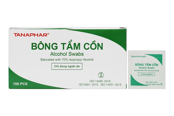 BÔNG TẨM CỒN  ALCOHOL SWABS TANAPHAR