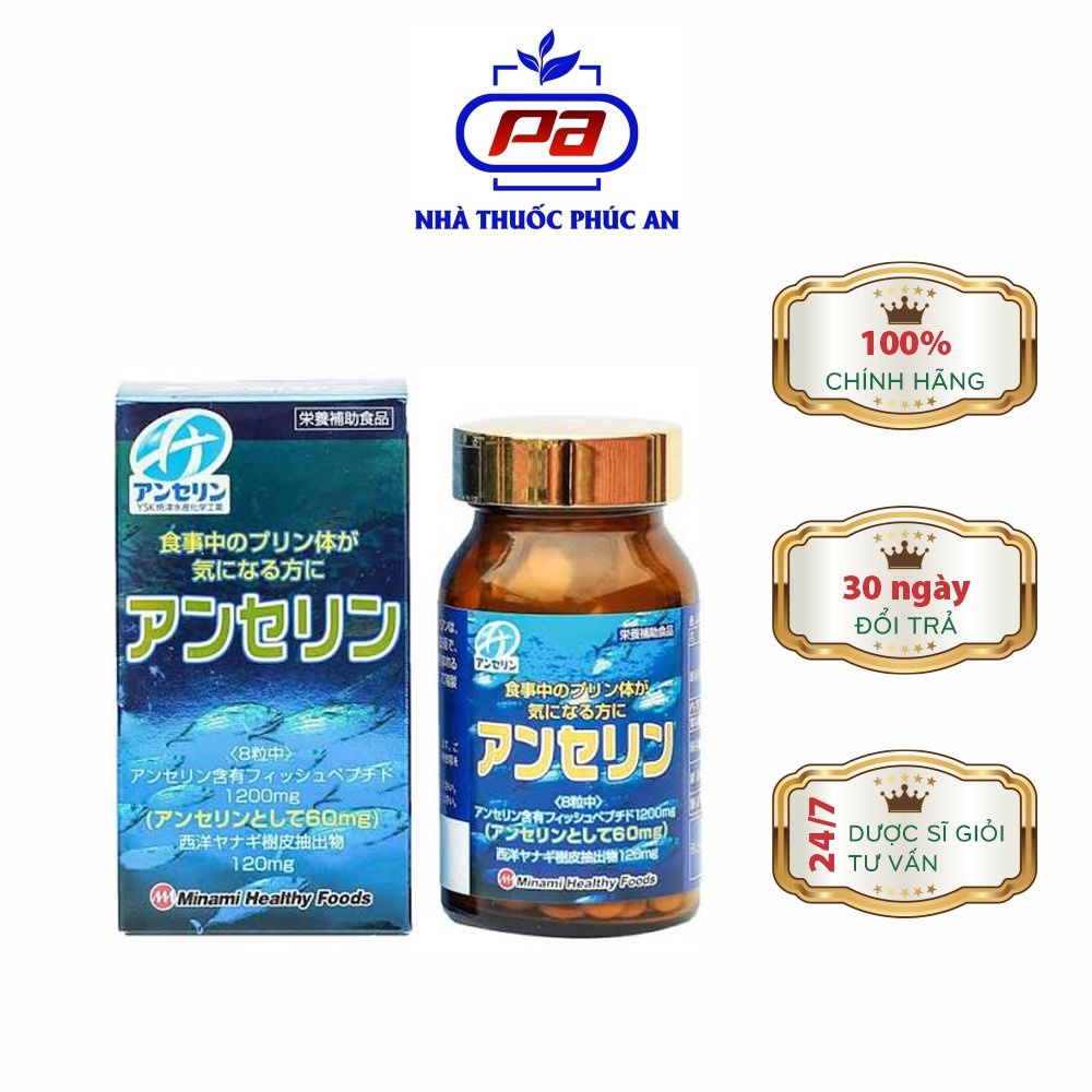 VIÊN UỐNG HỖ TRỢ ĐIỀU TRỊ GOUT, GIẢM CHOLESTEROL ANSERIN MINAMI NHẬT BẢN 240 VIÊN