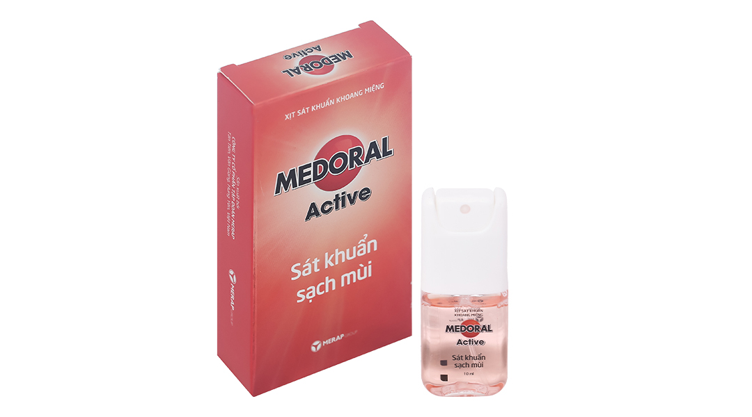 MEDORAL ACTIVE CHAI 10ML XỊT SÁT KHUẨN KHOANG MIỆNG -MERAP