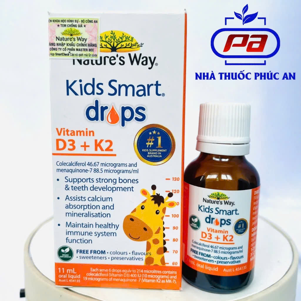 TPBVSK NATURE'S WAY KIDS SMART DROPS VITAMIN D3+K2 (CHAI 11ML)