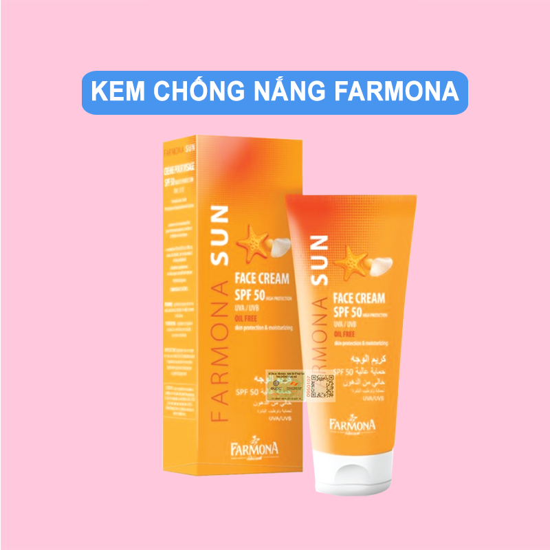 KEM CHỐNG NẮNG FARMONA SUN SPF50 KHÔNG CHỨA DẦU CHO DA MẶT 50ML