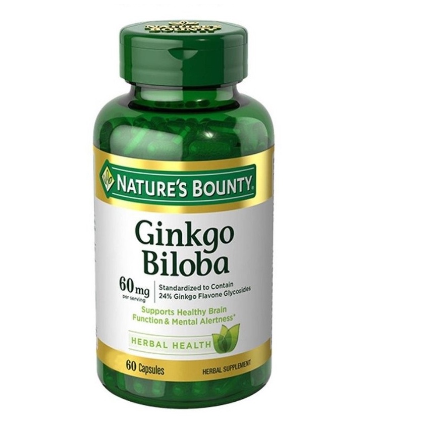 VIÊN UỐNG GINKGO BILOBA  60MG 60 VIÊN BÔ NÃO -NATURE'S BOUNTY (T8/2026-T9/2026)
