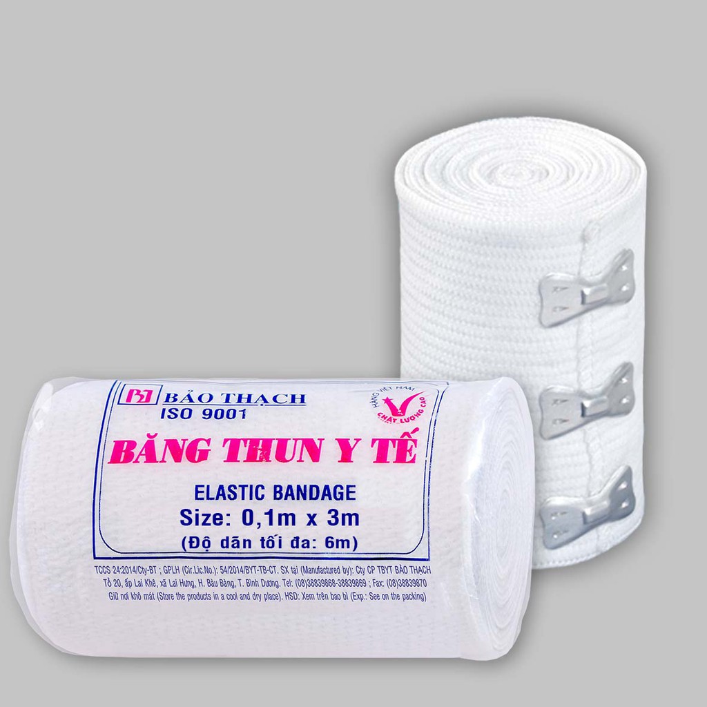 BĂNG THUN Y TẾ TRẮNG 3M BẢO THẠCH