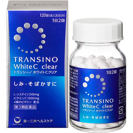 VIÊN UỐNG TRẮNG DA, ĐẸP DA, HỖ TRỢ LÀM MỜ NÁM, CHỐNG LÃO HÓA DA TRANSINO WHITE C NHẬT BẢN 120 VIÊN