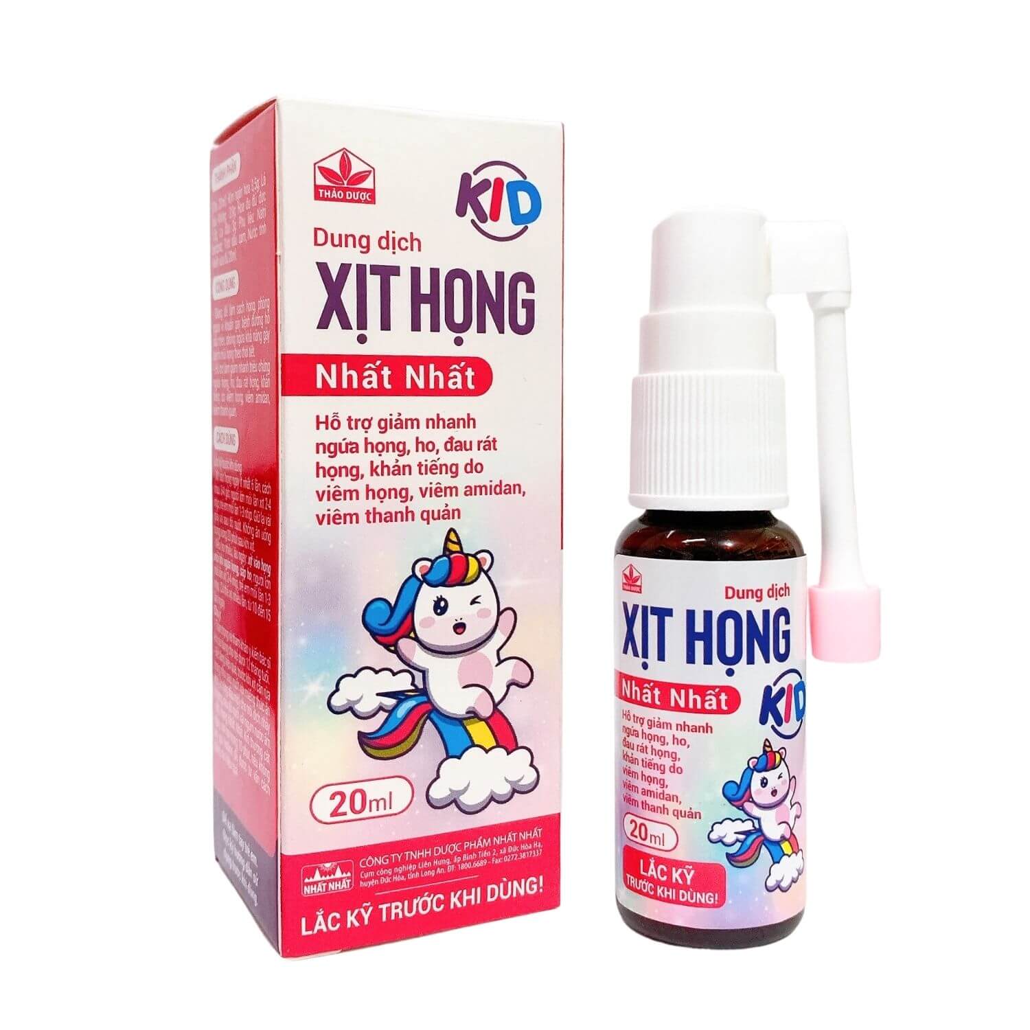 XỊT HỌNG NHẤT NHẤT KID CHAI 20ML
