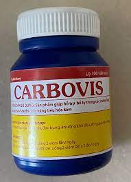 CARBOVIS ( THAN HOẠT TÍNH 45MG, CALCI CARBONATE 35MG, TRICALCI PHOSPAT 20MG, CAO CAM THẢO 15MG, CAO MỘC HƯƠNG 12MG ) LỌ 100 VÊN