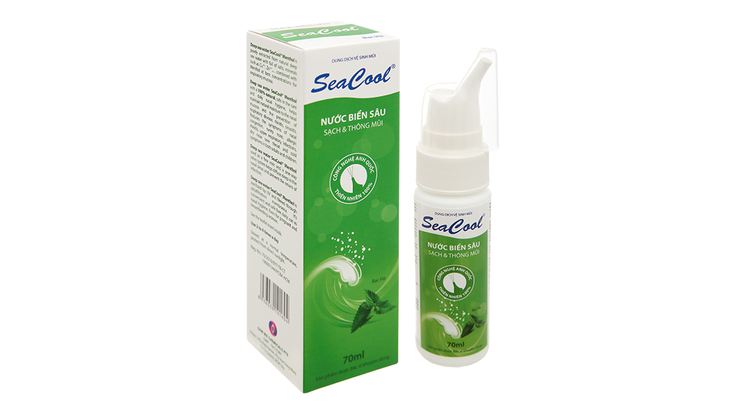 XỊT MŨI NƯỚC BIỂN SÂU SEACOOL KHUYNH DIỆP CHAI 70ML