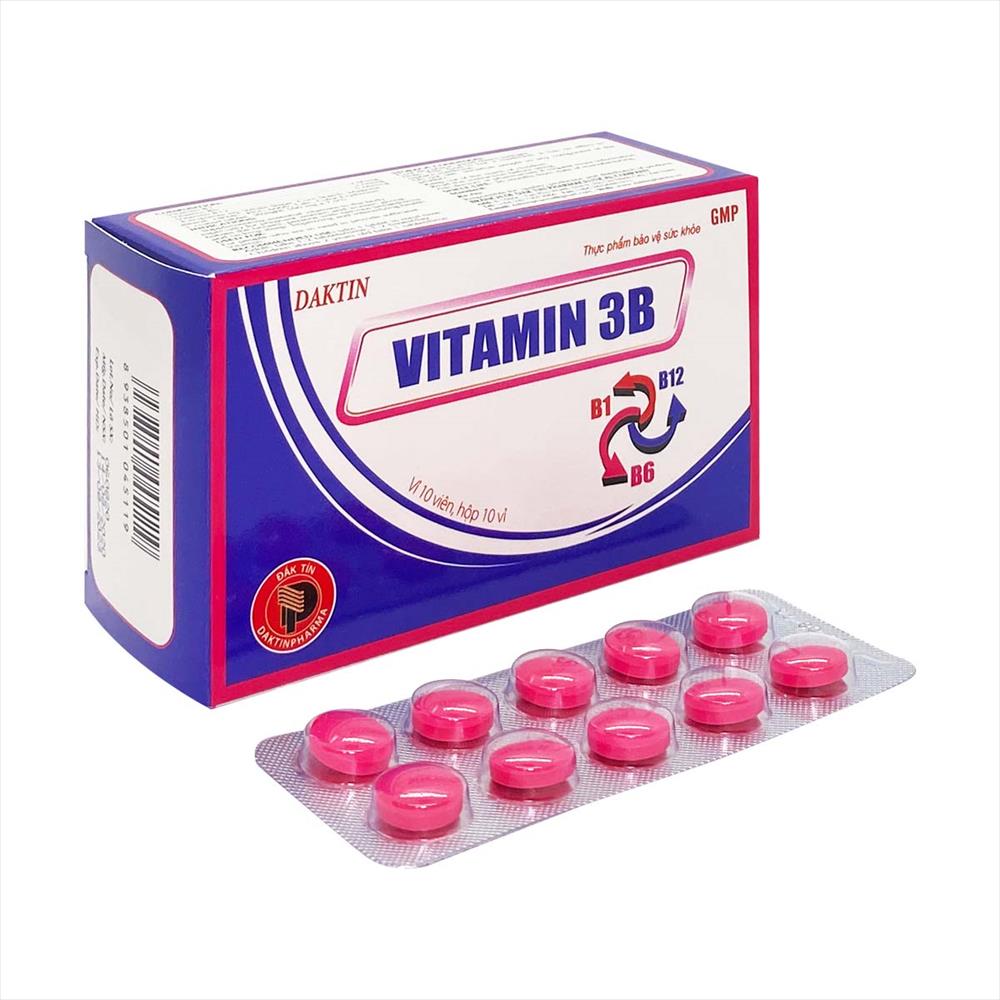 VITAMIN 3B ( VITAMIN B1 2.00 MG, VITAMIN B6 2.00 MG, VITAMIN B12 5.000 MCG ) - ĐẮK TÍN