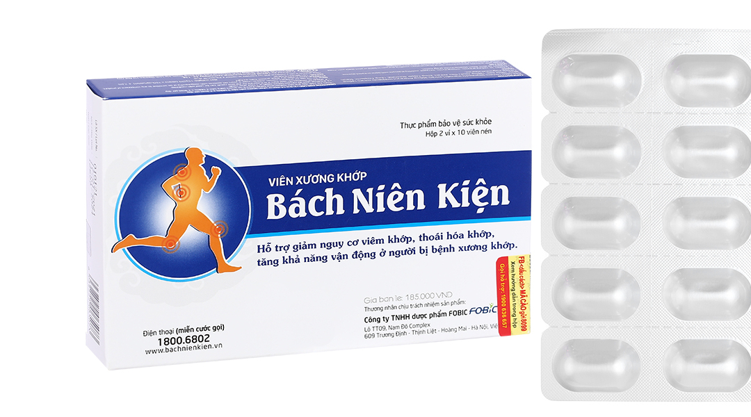 VIÊN XƯƠNG KHỚP BÁCH NIÊN KIỆN HỘP 20 VIÊN