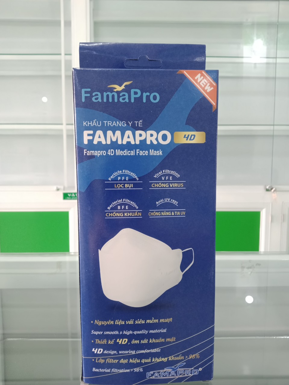 KHẨU TRANG Y TẾ FAMAPRO (XANH)