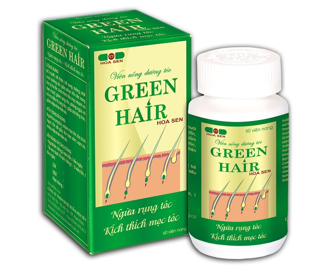 VIÊN UỐNG GIẢM RỤNG TÓC, NUÔI DƯỠNG TÓC GREEN HAIR