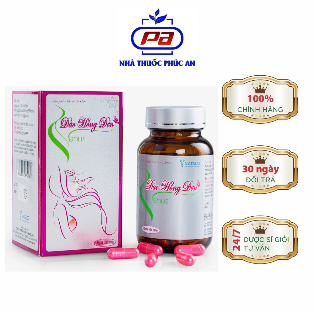 VIÊN UỐNG HỖ TRỢ TĂNG VÒNG 1, NỞ NGỰC ĐÀO HỒNG ĐƠN VENUS 30 VIÊN