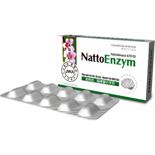 VIÊN UỐNG NGĂN NGỪA ĐỘT QUỴ - TAI BIẾN, HỖ TRỢ TUẦN HOÀN NÃO NATTOENZYM 670FU (H.30V)