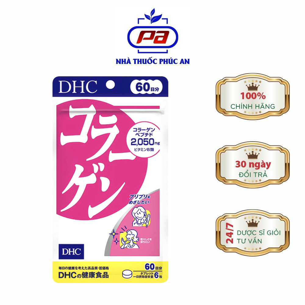VIÊN UỐNG CHỐNG LÃO HÓA DA, ĐẸP DA, HỖ TRỢ XƯƠNG KHỚP DHC COLLAGEN (NEW) NHẬT BẢN-60 NGÀY 360 VIÊN