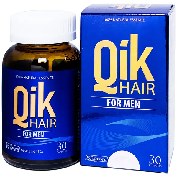VIÊN UỐNG KÍCH THÍCH MỌC TÓC CHO NAM GIỚI (QIK HAIR FOR MEN) H/30V