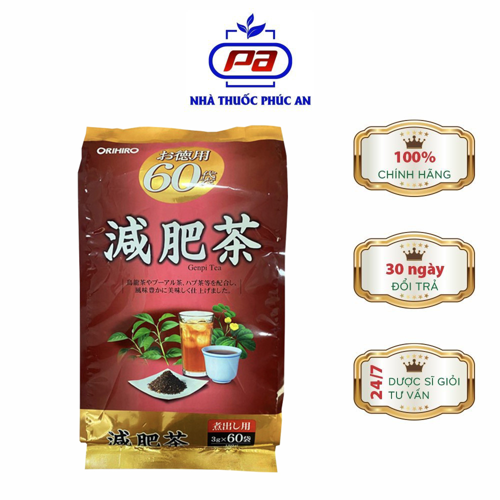 TRÀ GIẢM MỠ BỤNG GENPI ORIHIRO TÚI 60 GÓI