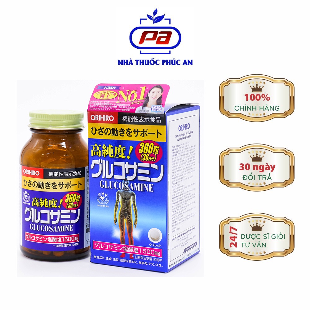 TPBVSK - BỔ XƯƠNG KHỚP GLUCOSAMINE ORIHIRO (360-950 VIÊN)