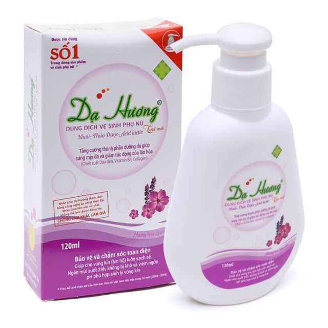 DUNG DỊCH VỆ SINH DẠ HƯƠNG TÍM - CHAI 120ML CÓ VÒI