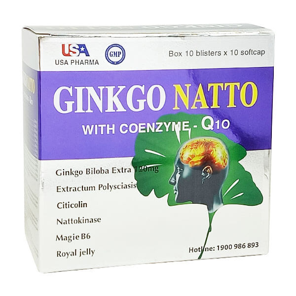 GINKGO NATTO WITH CONZYME-Q10 H/100V USA PHARMA