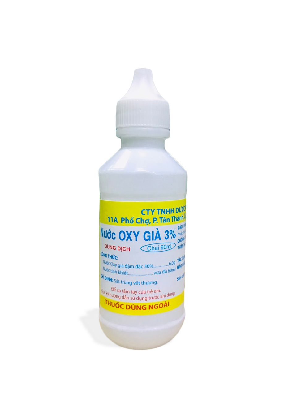 OXY GIÀ 3% -CHAI 60ML (CTY DƯỢC PHẨM NAM VIỆT)