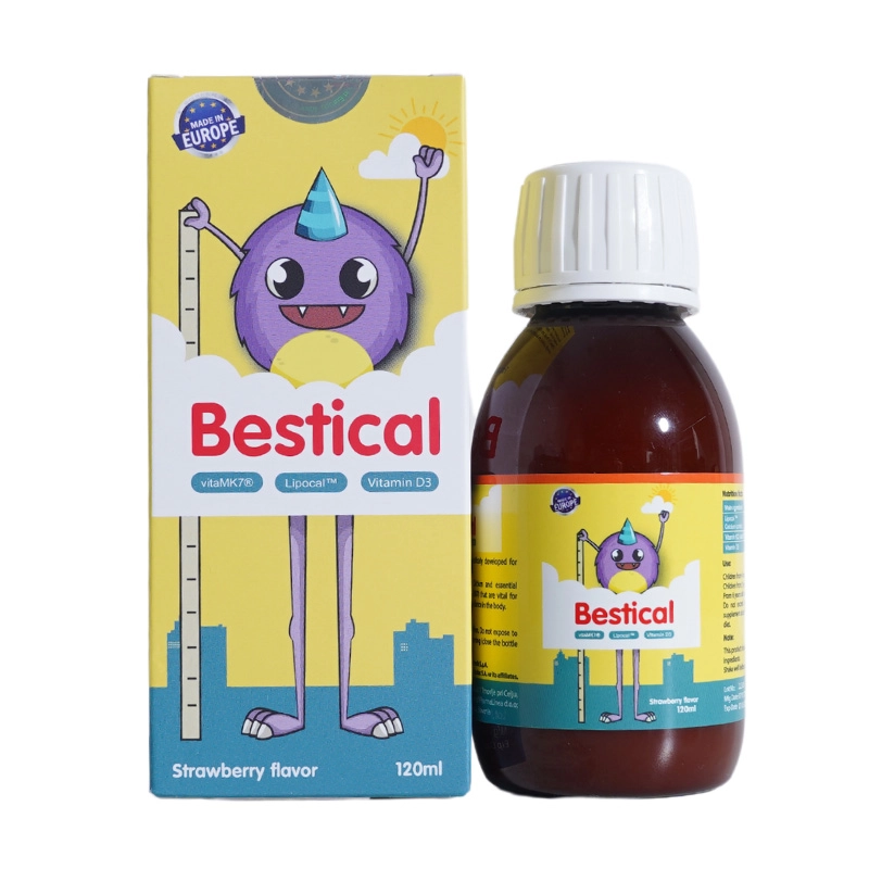 SIRO BESTICAL BỔ SUNG CALCIUM, VITAMIN D3, K2 (CHAI 120ML)