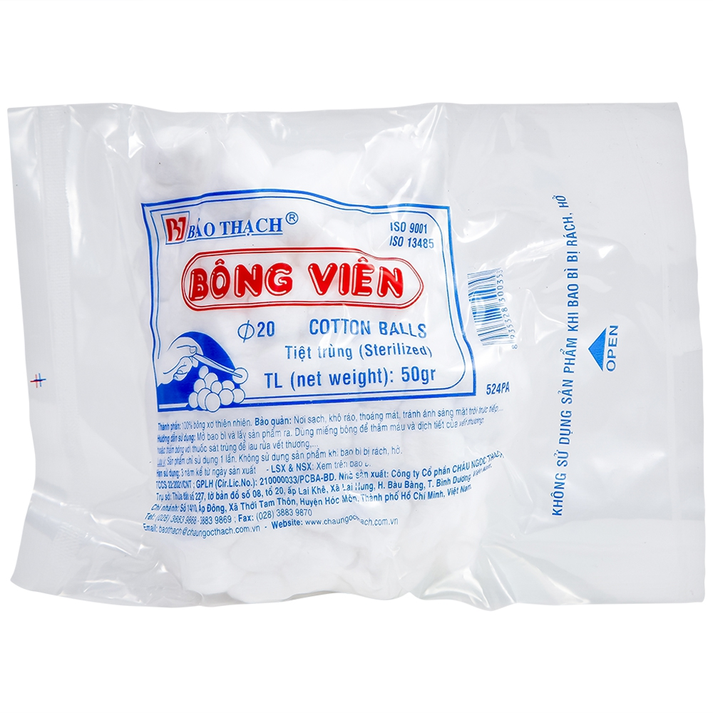 BÔNG VIÊN Y TẾ BẢO THẠCH (GÓI 50gr)