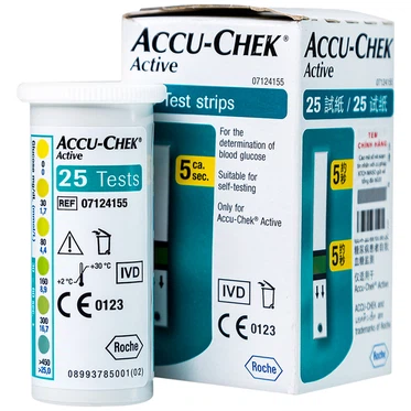 QUE THỬ ĐƯỜNG HUYẾT ACCU-CHECK ACTIVE  H/25 QUE ROCHE
