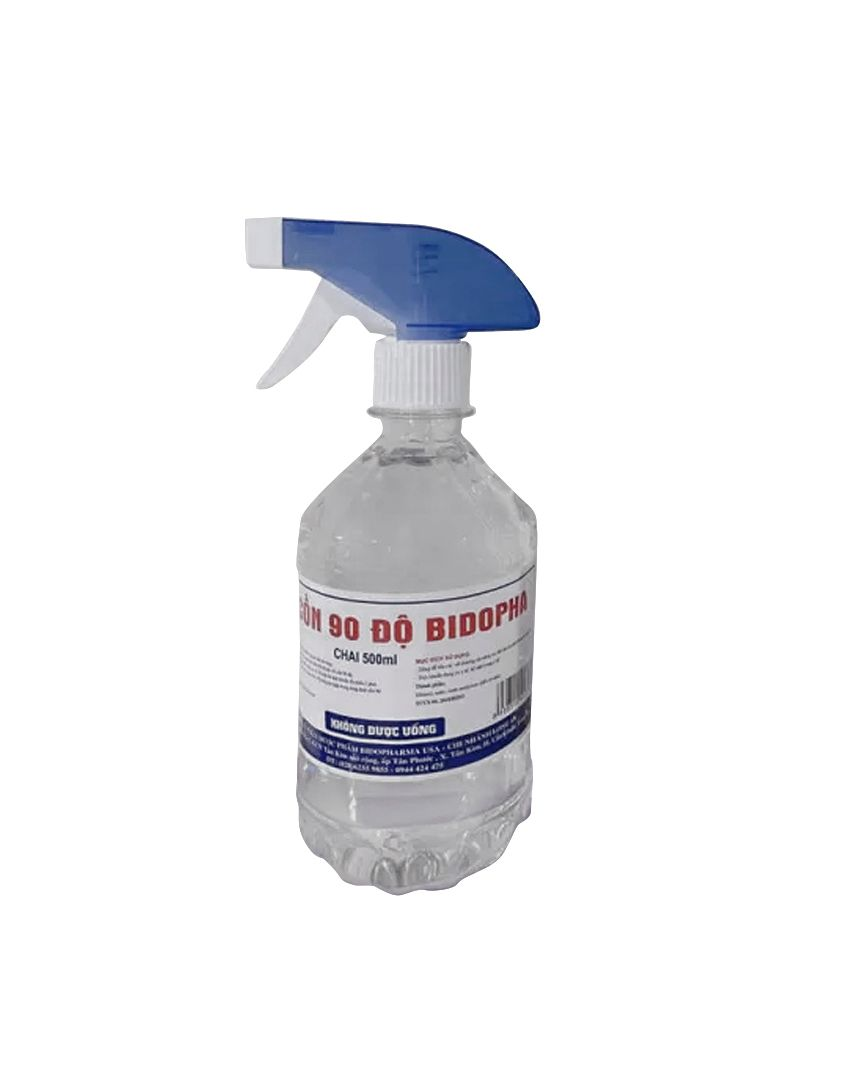 CỒN BIDOPHA 90 ĐỘ 500ML CÓ VÒI XỊT