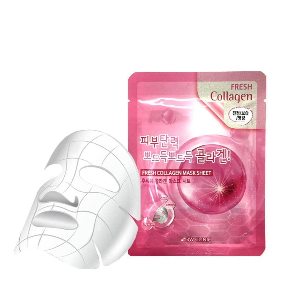 MẶT NẠ 3W CLINIC COLLAGEN (HÀN QUỐC)-DƯỠNG ẨM, TÁI TẠO DA, CĂNG MỊN