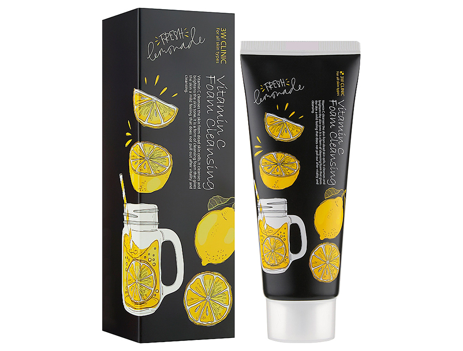 SỮA RỮA MẶT 3W CLINIC VITAMIN C CLEANSING FOAM (HÀN QUỐC) 100ML - TRẮNG DA, GIẢM THÂM MỤN