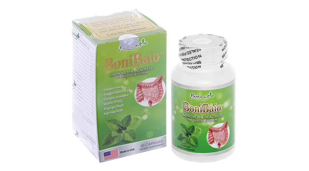 VIÊN UỐNG BONIBAIO HÔ TRỢ VIÊM ĐẠI TRÀNG - RUỘT KÍCH THÍCH HỘP 30 VIÊN USA